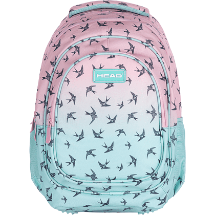 Рюкзак молодежный "Ombre Effect Swallows Dance", голубой, розовый - 3