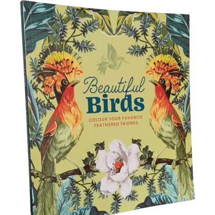 Раскраска на английском языке "Colouring Book. Beautiful Birds"