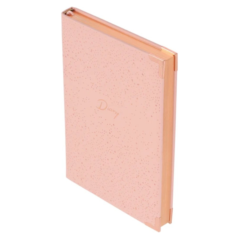 Ежедневник недатированный "FIORENZO Shine", A5, 168 листов, в клетку, розовый, срез бронза - 2