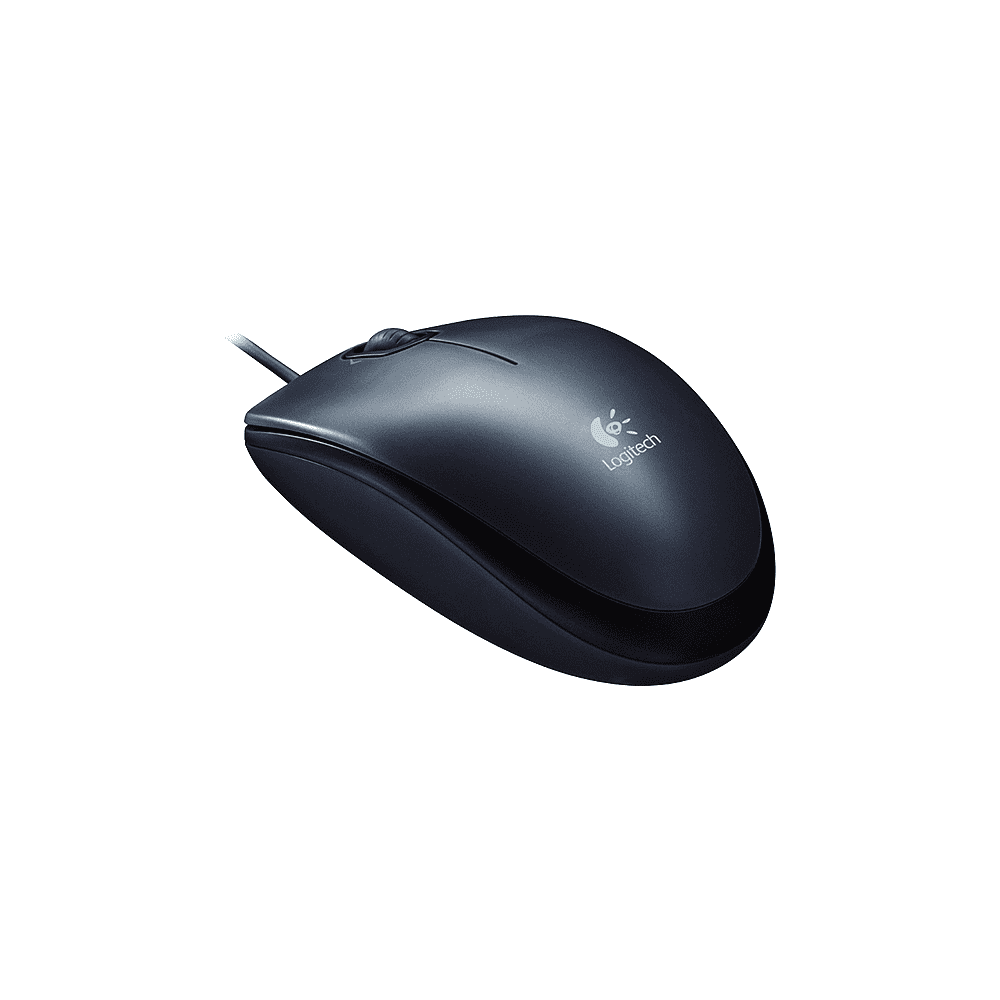 Мышь Logitech "M100", проводная, 1000  dpi, 3 кнопки, серый - 2