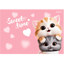 Пленка для труда "Cute cats", 50х70 см, розовый
