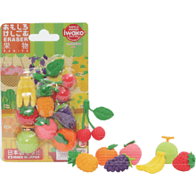 Набор ластиков "IWAKO Fruits", 8 шт, ассорти