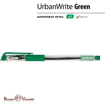 Ручка шариковая "UrbanWrite", 0,7 мм, пластик, стерж. зеленый - 2