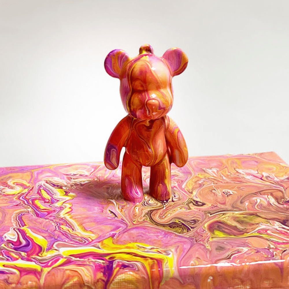 Краски акриловые для пуринга "HIMI", цвета пустыни, набор из 4 цветов, бутылки - 4