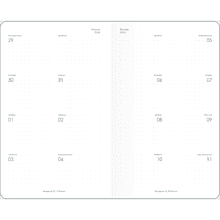 Планнер "Fleur", датированный, 108х175 мм, 32 листа, черный, 2026