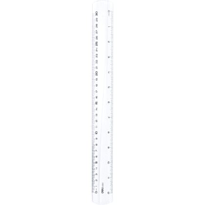 Линейка "Deli EG00312", 30 см, прозрачный