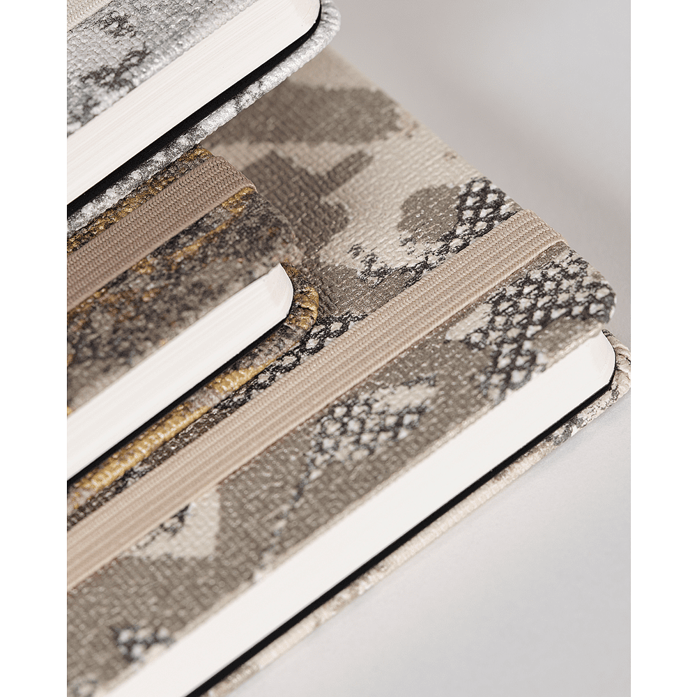 Блокнот "Shabby silver texture", А5, 96 листов, линейка, серебряный - 5