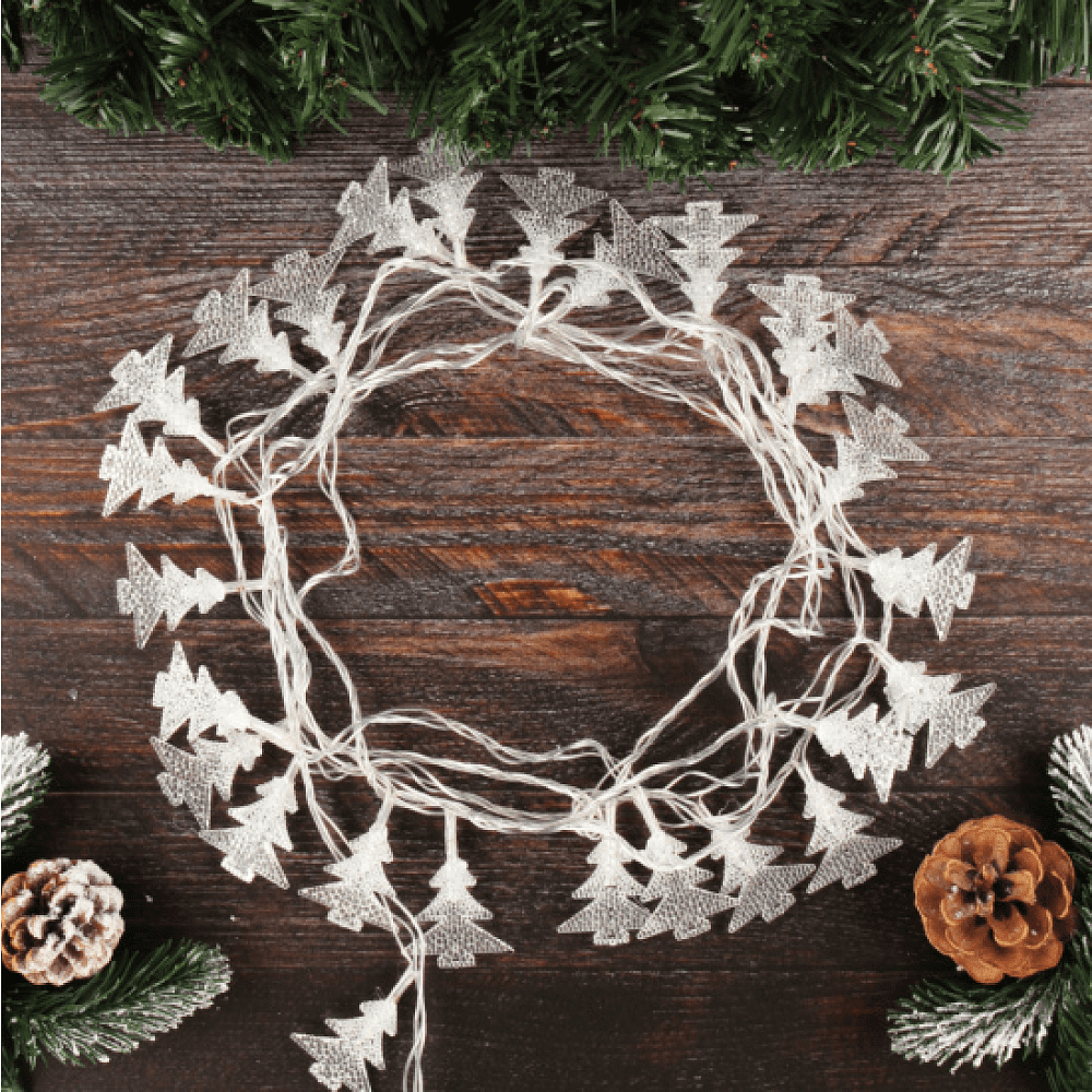 Гирлянда электрическая LED "Нить" с насадками "Елочка", 4,5 м, мультиколор - 4