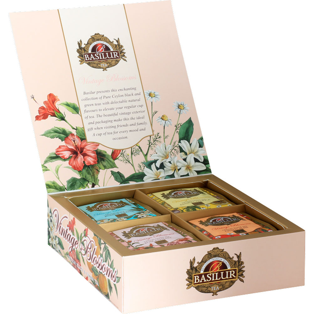 Чай Basilur "Винтажные цветы", 40 пакетиковx1.5 гр, ассорти - 3