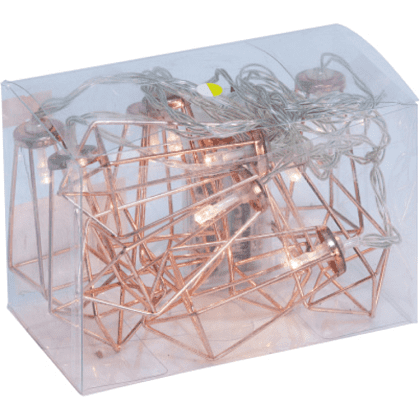 Гирлянда электрическая LED "Нить" с насадками "Кристалл", 2,5 м, тепло-белый