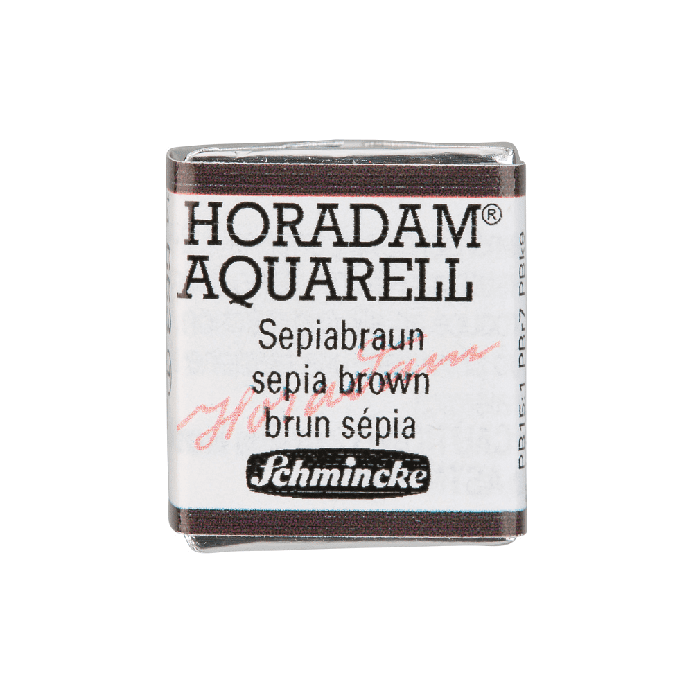 Краски акварельные "Schmincke Horadam", 663 сепия коричневая, полукювета