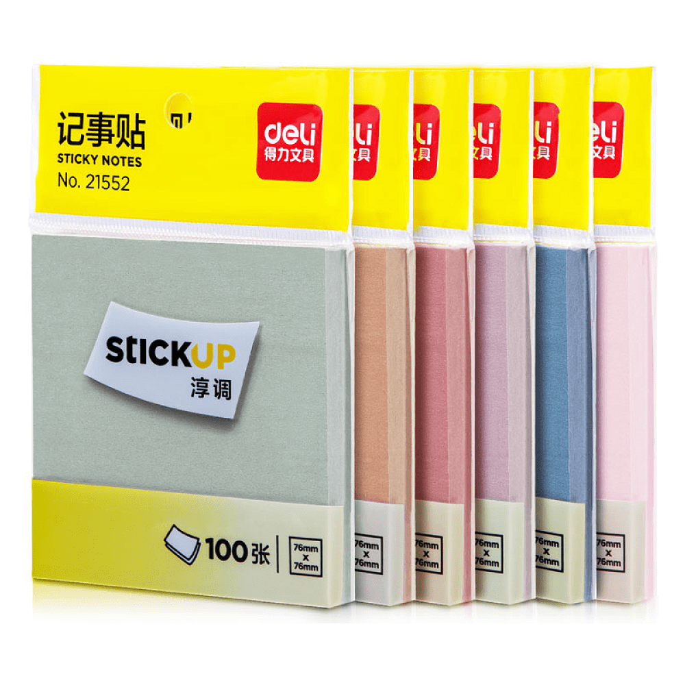 Бумага для заметок "Stick Up", 76x76 мм, 100 листов, ассорти