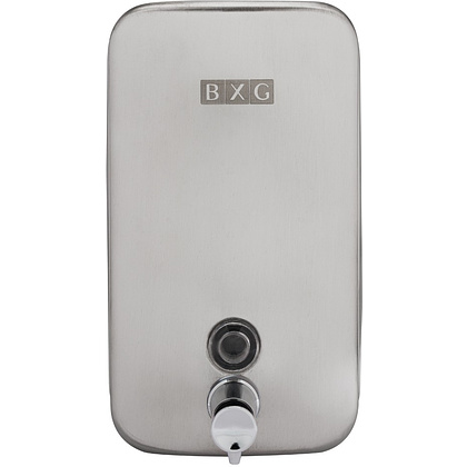 Диспенсер для жидкого мыла BXG "SD H1-1000M", 1 л, ручной, металл, серебристый, матовый - 3