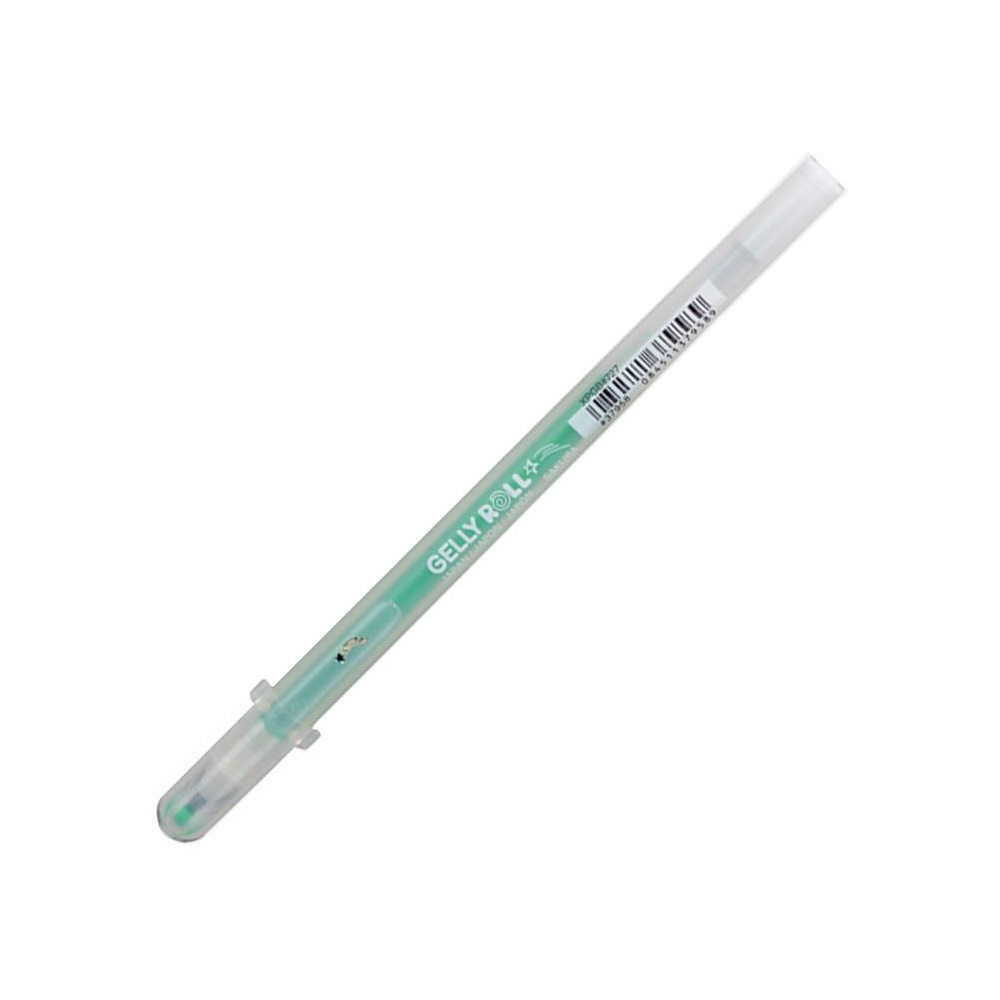 Ручка гелевая "Gelly Roll Stardust", 0.5 мм, прозрачный, стерж. лайм