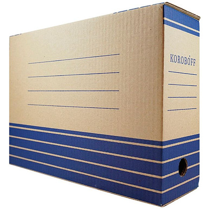 Коробка архивная "Koroboff", 80x322x240 мм, синий