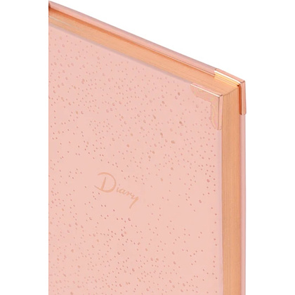 Ежедневник недатированный "FIORENZO Shine", A5, 168 листов, в клетку, розовый, срез бронза - 3