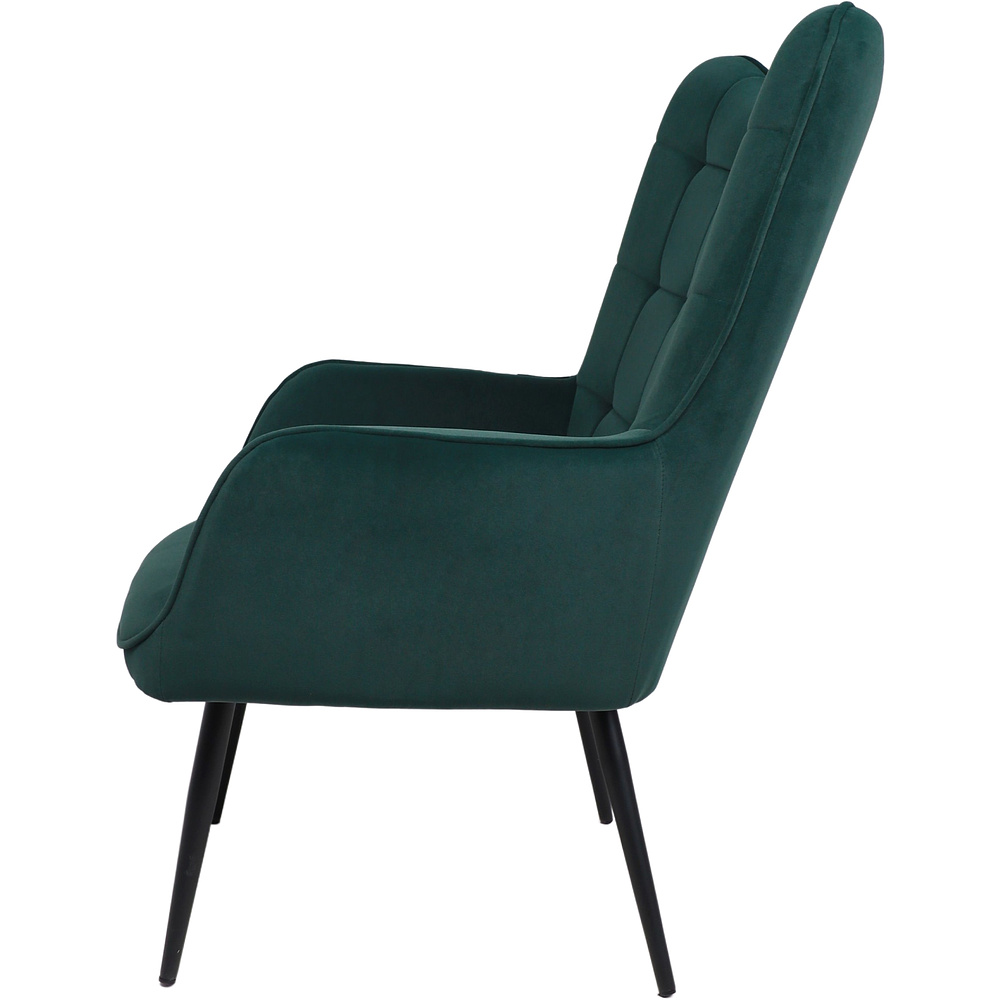 Кресло AksHome BOGEMA, зеленый, велюр, металл черный - 4