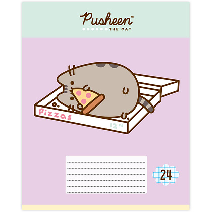 Тетрадь "Pusheen", А5, 24 листов, клетка, ассорти - 3