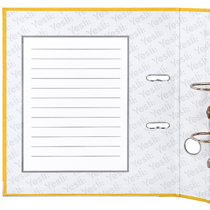 Папка-регистратор "Yesli:", А4, 50 мм, ПВХ Эко, желтый - 6