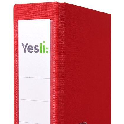 Папка-регистратор "Yesli:", А4,  50 мм, ПВХ, красный - 3