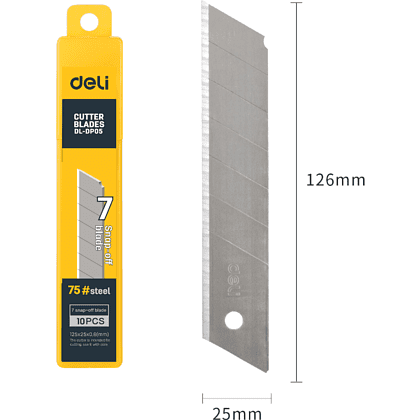 Лезвие для ножа Deli "EDL-DP05", 25 мм, 10 шт. - 2