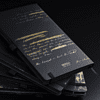 Блокнот "Total Black twilight gold", А5, 96 листов, линейка, на резинке, черный, золотистый - 3