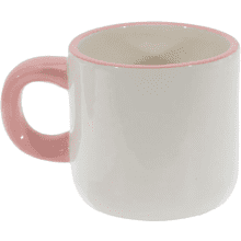 Кружка керамическая "Лошадка", 350 мл, белый, розовый