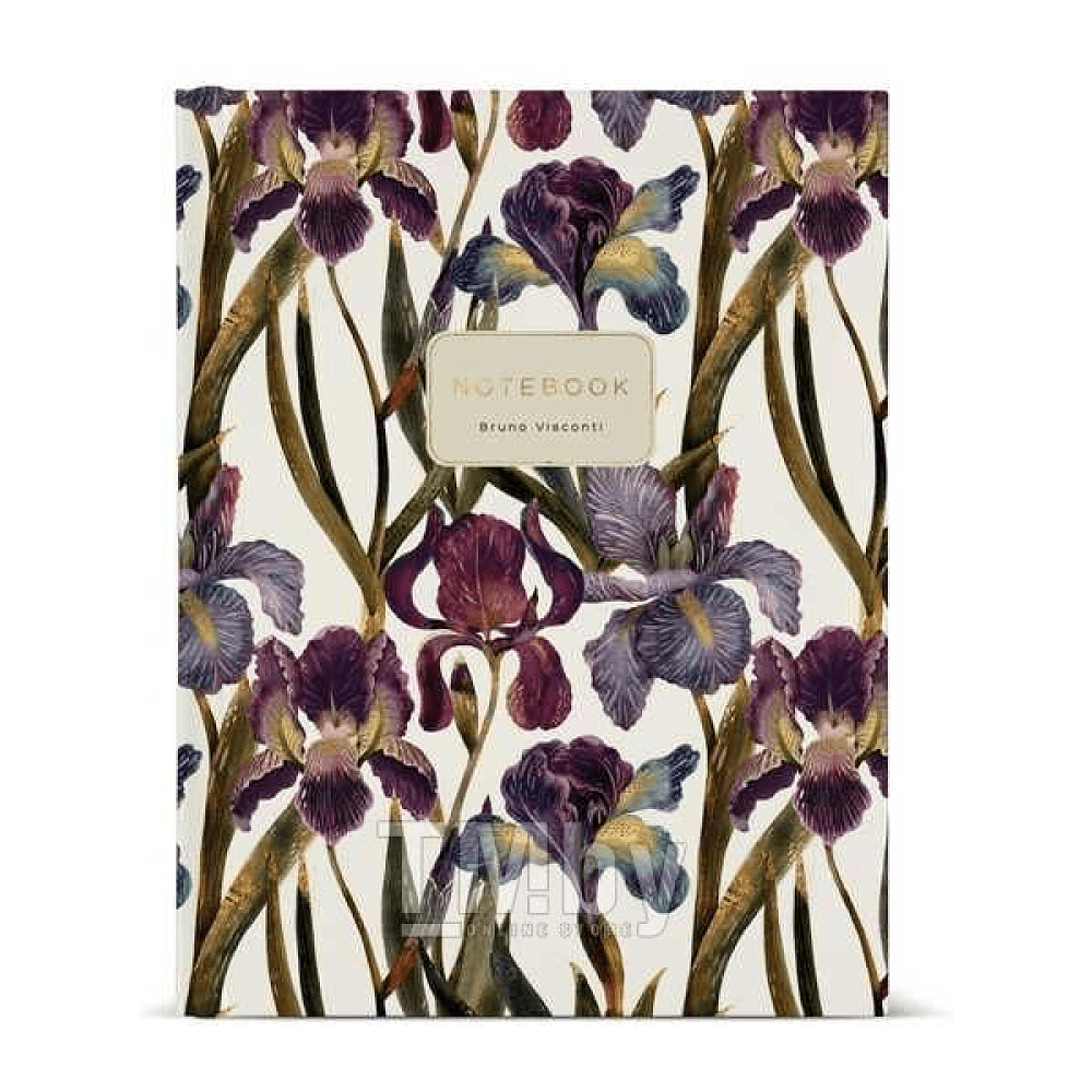 Тетрадь "Flora. Ирисы", A5, 80 листов, клетка, белый, розовый