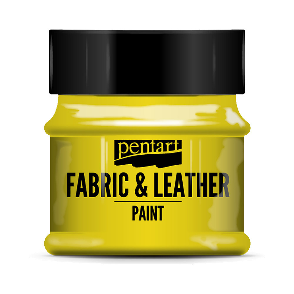 Краска для текстиля "Pentart Fabric & Leather paint", 50 мл, желтый
