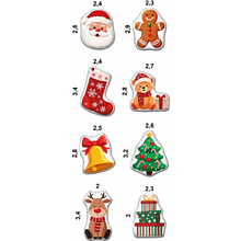 Набор наклеек объемных "Новогодние #3", А6, 1 лист, 8 шт.