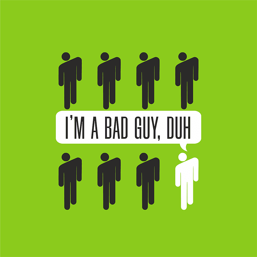 Стеганый плед для пикника «I’m a bad guy», зеленый - 2