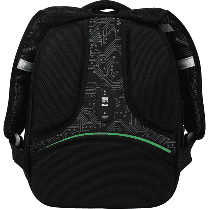 Рюкзак школьный "COMFORT Light System", черный, зеленый - 10
