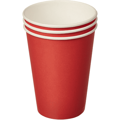 Стакан картонный 300 мл, 50 шт, 1 слой, красный - 2