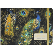 Скетчбук "Fauna. Павлины", 14.6х21.3 см, 180 г/м2, 96 листов, разноцветный