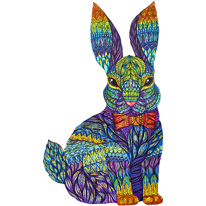 Пазл "Мистер кролик многоцветный"