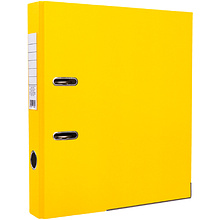 Папка-регистратор "OfficeStyle", А4, 75 мм, ПВХ Эко, желтый