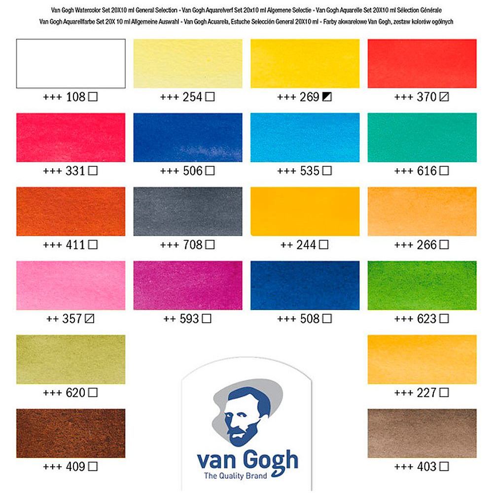Набор красок акварельных "Van Gogh", 20 цветов, 10 мл - 2