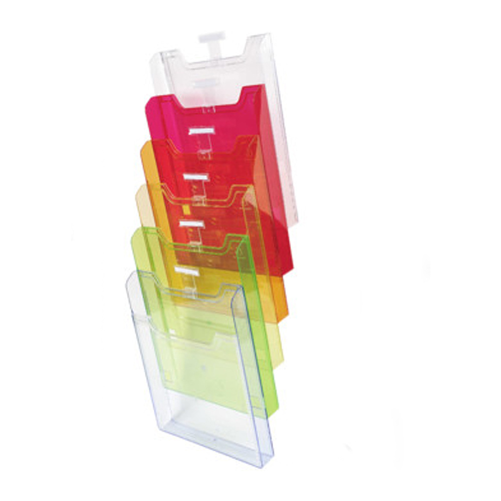 Модуль настенный "Exacompta", 6 отделений, вертикальный, прозрачный, разноцветный