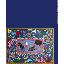 Скетчбук "Царевна-лягушка", Наталья Липская, 80 листов, нелинованный, королевский синий 