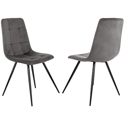 Стул Бюрократ "CH-K1_2", ткань, тёмно-серый, металл, комплект 2 штуки