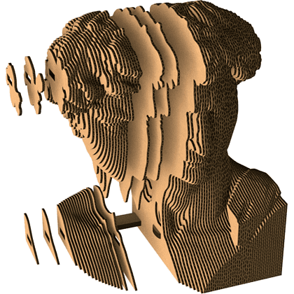 Пазл картонный 3D "Бюст Давид" - 4