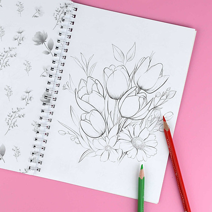 Раскраска "Красивая раскраска. Цветы" - 8