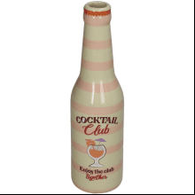Ваза керамическая "Coctail bottle", 6.5х6.5х24 см, разноцветная