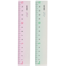 Линейка "Deli VC157", 15 см, прозрачный, ассорти