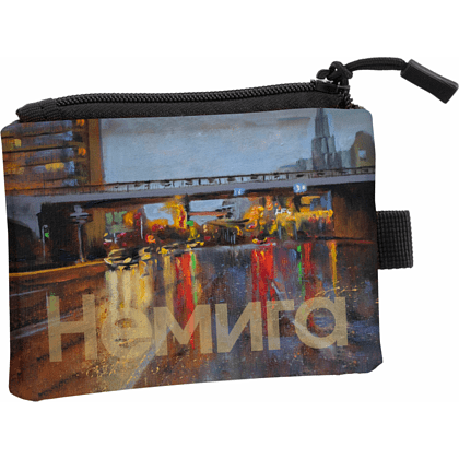 Кошелек "Дождливый вечер”, Ольга Шкарубо, текстиль, разноцветный - 2