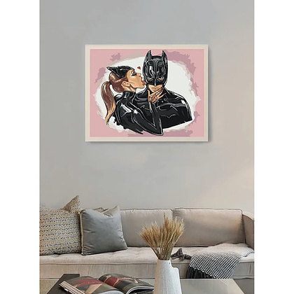 Картина по номерам "Бэтмен и кошка" - 4