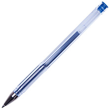 Ручка гелевая "Office Products", 0.5 мм, прозрачный, стерж. синий