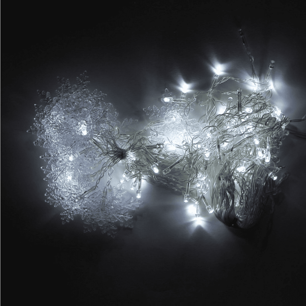 Гирлянда электрическая LED "Бахрома. Снежинка", белый - 3