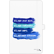Скетчбук "Not just blue, it's not turquoise, it's not lapis, it's actually cerulean", 13х21 см, 140 г/м2, 80 листов, белый