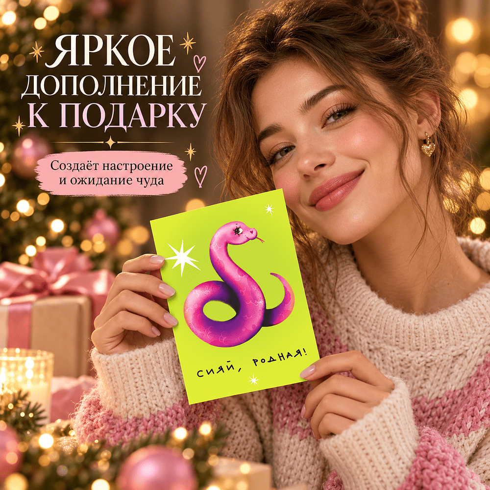 Дизайнерская открытка "Сияй, родная!" - 4